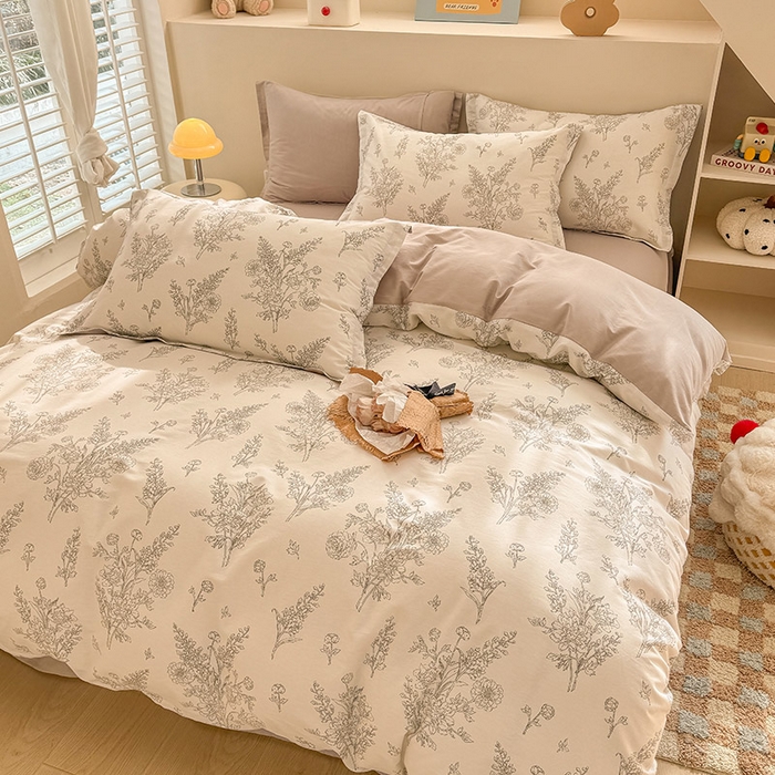 91家纺网 家纺一手货源 找家纺 绵庭家纺 2025新款12868全棉套件单品系列二四件套 苏夏觅影