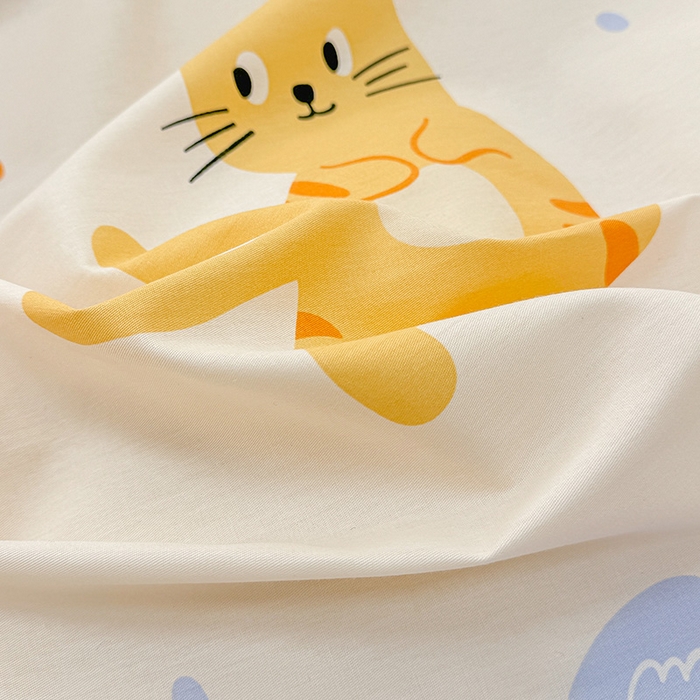 91家纺网 家纺一手货源 找家纺 2025新款12868全棉套件单品系列二单床笠 狮子乐园