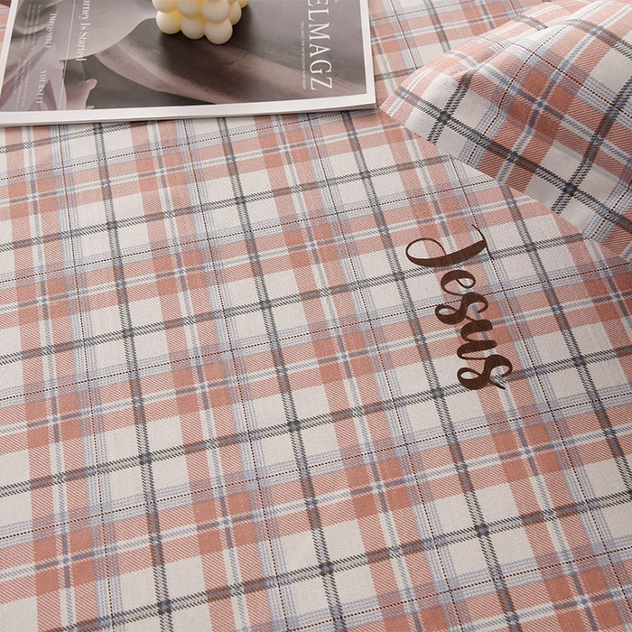 91家纺网 家纺一手货源 找家纺 润淳家居 2025新款老粗布三件套及单品 恋爱格 咖