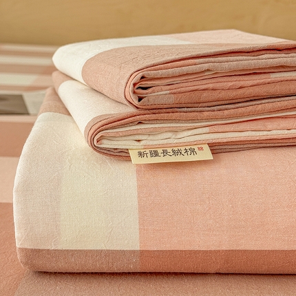 91家纺网 家纺一手货源 找家纺 （总）晓时候 2025新款100%全棉色织水洗棉床单全棉床单纯棉床单