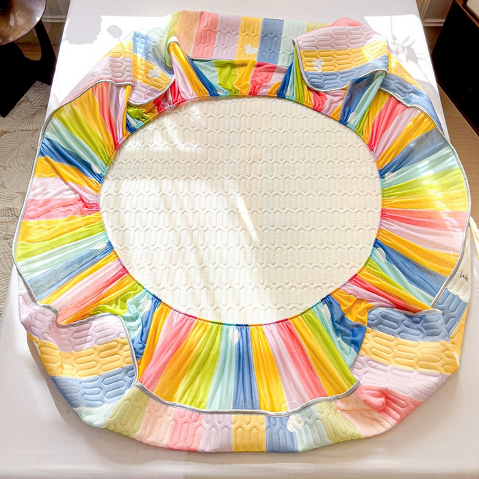 91家纺网 家纺一手货源 找家纺 （总）富馨莱 2025新款A类凉感丝空气纤维凉席床笠款