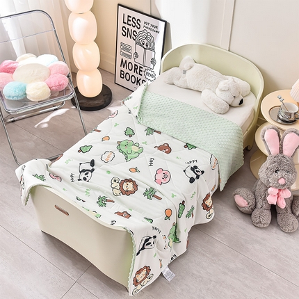 91家纺网 家纺一手货源 找家纺 嗨生活_2025年爆款 A类冰豆豆凉感丝被 儿童夏被 幼儿园被 直播 团购首选_1477 动物集