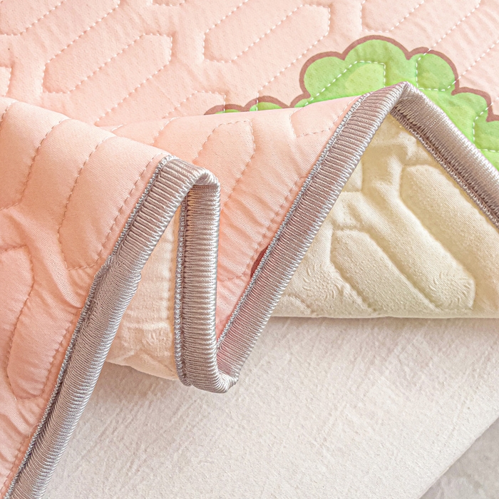 91家纺网 家纺一手货源 找家纺 富馨莱 2025新款A类凉感丝空气纤维凉席学生款 小兔姑娘