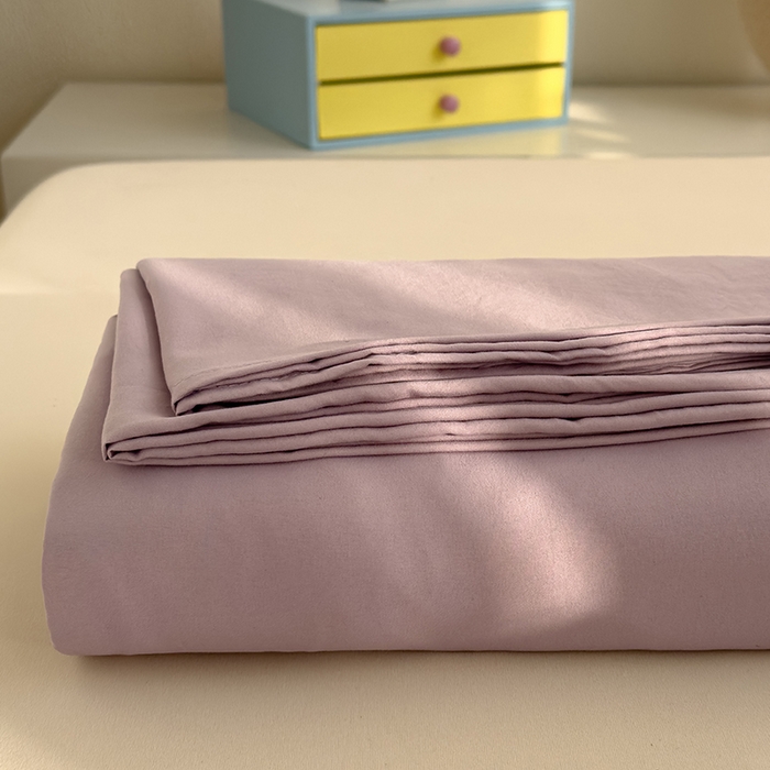 91家纺网 家纺一手货源 找家纺 曼谷家纺 2025新款软糯毛巾绣水洗棉床单床笠枕套纯色床单床笠枕套单品 水洗-紫色