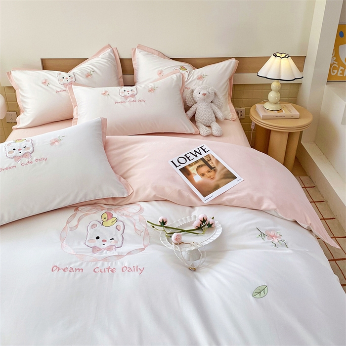 91家纺网 家纺一手货源 找家纺 （总）鼎飞 2025新款长绒棉新款卡通四件套