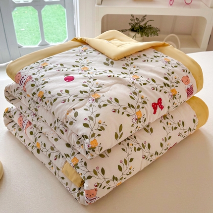 宜梦家居【需要买家秀请联系老板】 2025新款双面纯棉夏被夏凉被系列 蝴蝶小熊