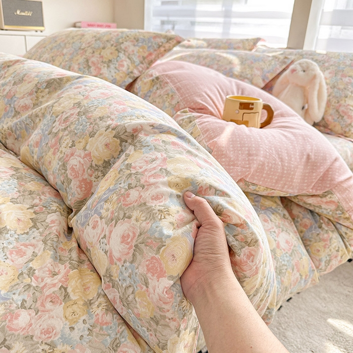 91家纺网 家纺一手货源 找家纺 绵庭家纺 2025新款12868全棉套件单品系列二四件套 暖阳绿意