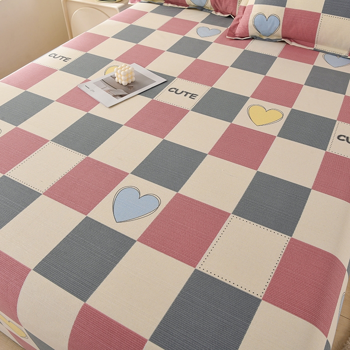 91家纺网 家纺一手货源 找家纺 润淳家居 2025新款老粗布三件套及单品 心格爱情