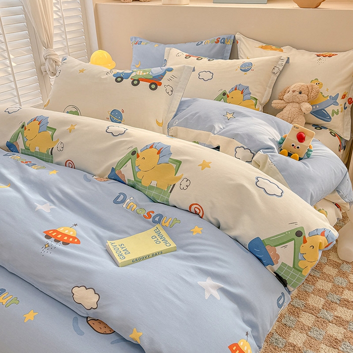 91家纺网 家纺一手货源 找家纺 绵庭家纺 2025新款12868全棉套件单品系列二四件套 太空旅行