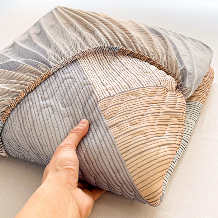 91家纺网 家纺一手货源 找家纺 富馨莱 2025新款A类凉感丝空气纤维凉席床笠款 小确幸