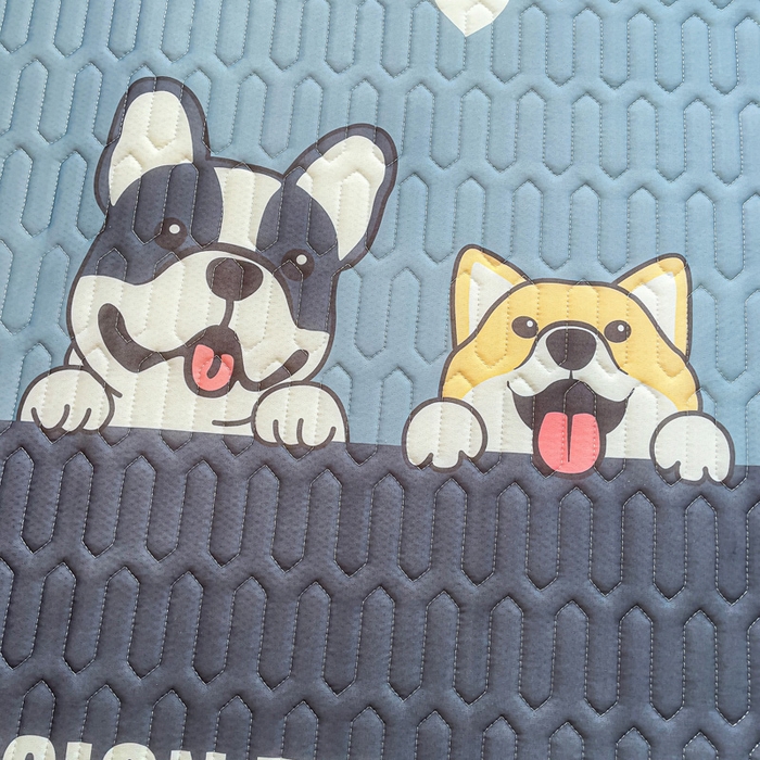 91家纺网 家纺一手货源 找家纺 富馨莱 2025新款A类凉感丝空气纤维凉席学生款 柯基