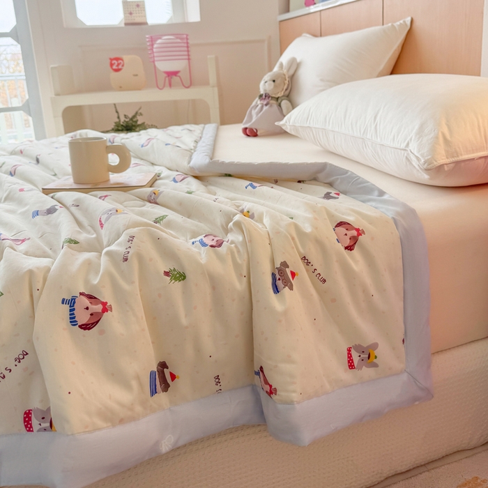 91家纺网 家纺一手货源 找家纺 宜梦家居【需要买家秀请联系老板】 2025新款双面纯棉夏被夏凉被系列 艺术熊熊