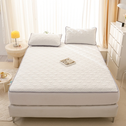 云玲时尚 2025新款三防磨毛防水夹棉单人枕套 奶白