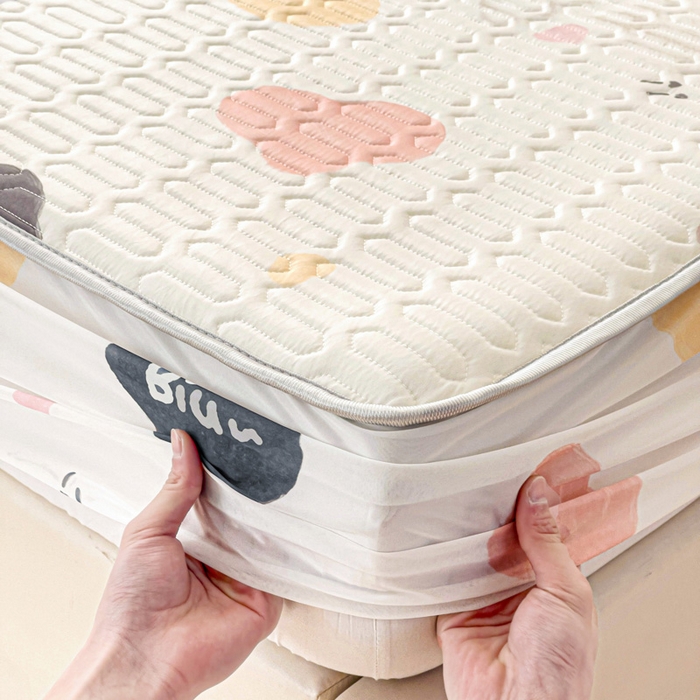 91家纺网 家纺一手货源 找家纺 富馨莱 2025新款A类凉感丝空气纤维凉席床笠款 萌萌龙