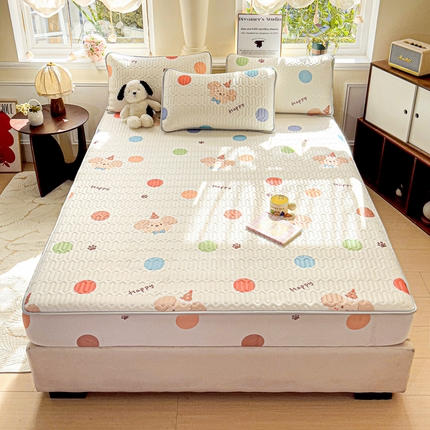 91家纺网 家纺一手货源 找家纺 （总）富馨莱 2025新款A类凉感丝空气纤维凉席床笠款