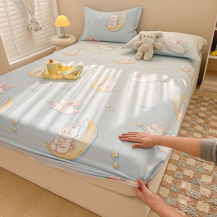 2025新款12868全棉套件单品系列二单床笠 月亮兔