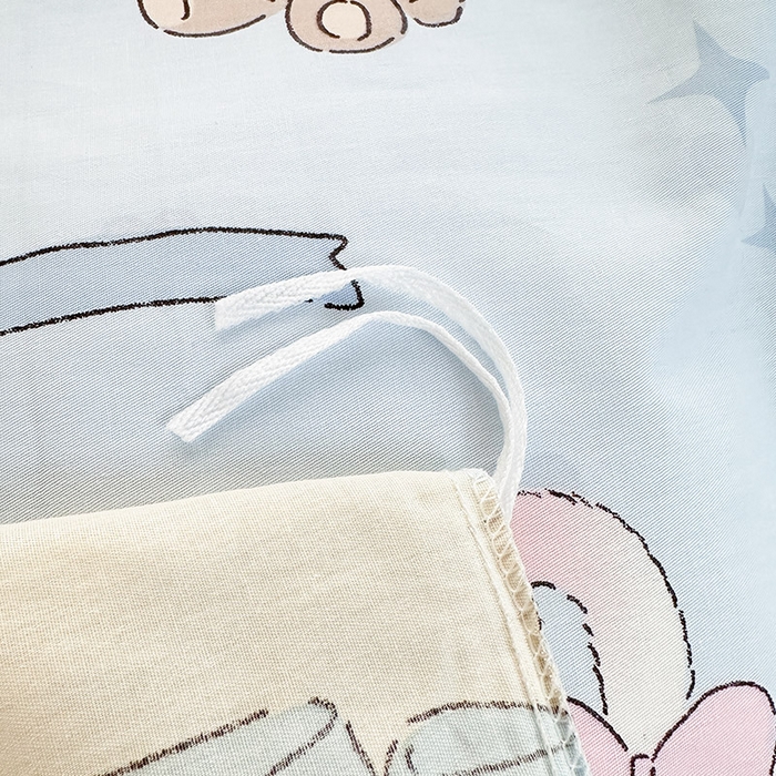 91家纺网 家纺一手货源 找家纺 绵庭家纺 2025新款12868全棉套件单品系列二单被套 奶油阿布-蓝