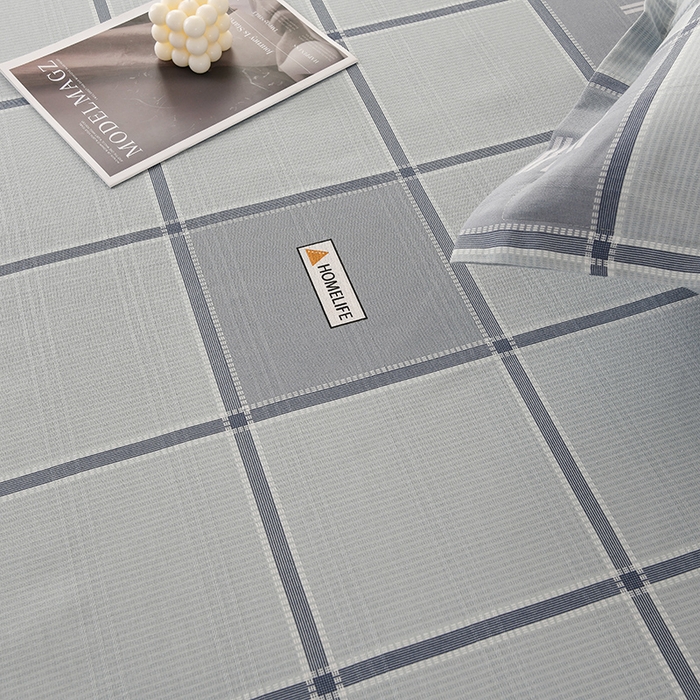 91家纺网 家纺一手货源 找家纺 润淳家居 2025新款老粗布三件套及单品 格格精致 灰