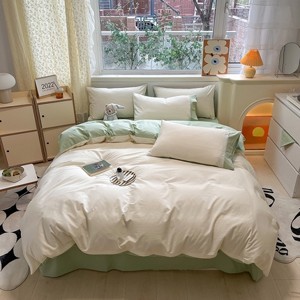 91家纺网 家纺一手货源 找家纺 （总）卡巴伦家纺 2025新款40支纯棉A类水洗棉四件套风格2