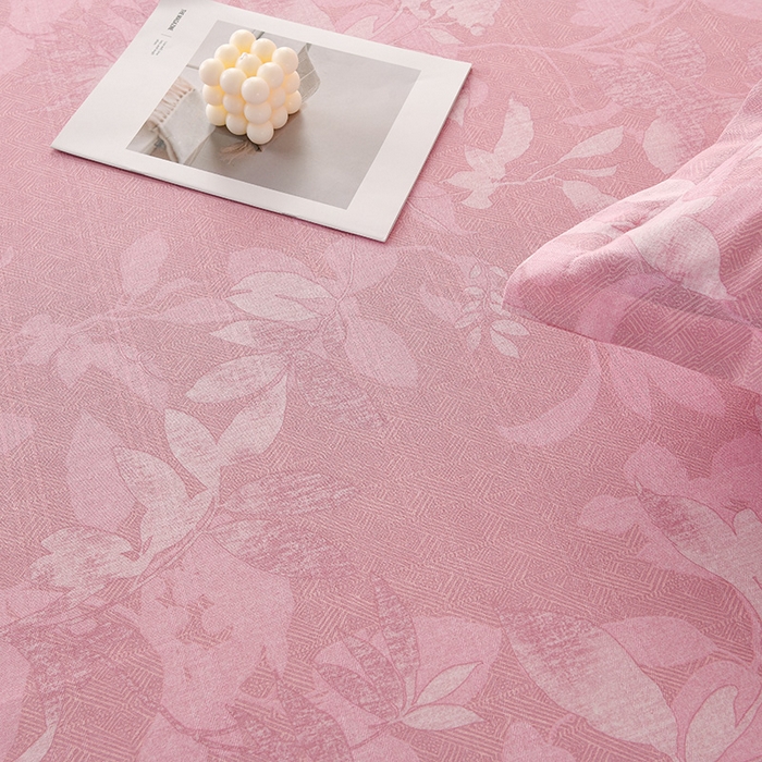 91家纺网 家纺一手货源 找家纺 润淳家居 2025新款老粗布三件套及单品 花夜朦胧 豆沙