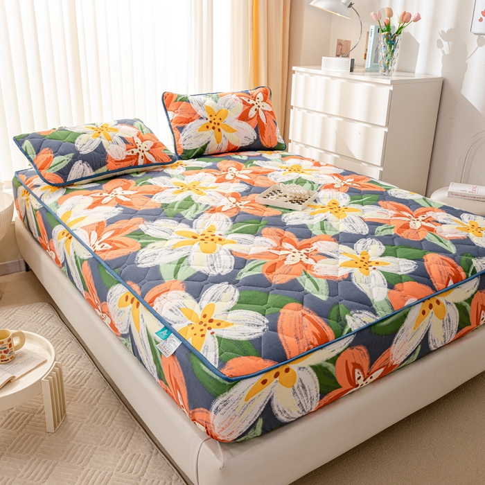 91家纺网 家纺一手货源 找家纺 云玲时尚 2025新款三防磨毛防水夹棉单人枕套 莫莉花园