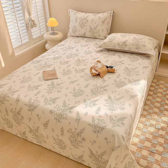 91家纺网 家纺一手货源 找家纺 绵庭家纺 2025新款12868全棉套件单品系列二单床单 苏夏觅影