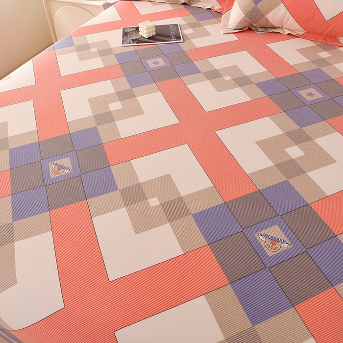 91家纺网 家纺一手货源 找家纺 润淳家居 2025新款老粗布三件套及单品 卡酷格 粉