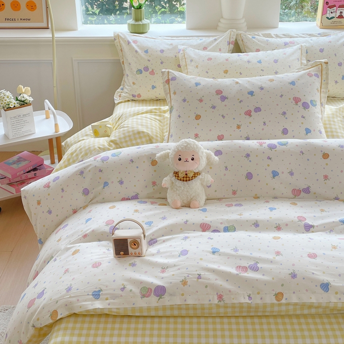 91家纺网 家纺一手货源 找家纺 铭博家纺 新款直播爆款网红全棉四件套13070印花吊边一字绣纯棉被套工艺款 星奈