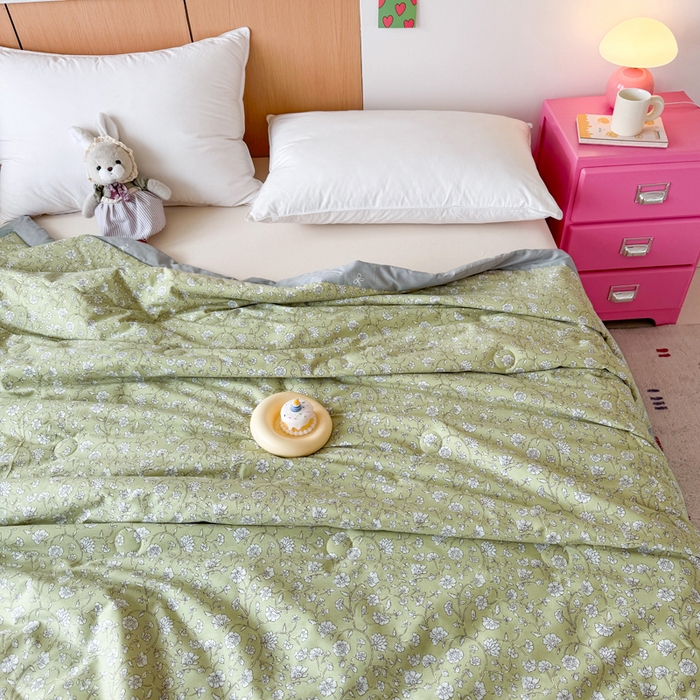 91家纺网 家纺一手货源 找家纺 宜梦家居【需要买家秀请联系老板】 2025新款双面纯棉夏被夏凉被系列 富贵满满