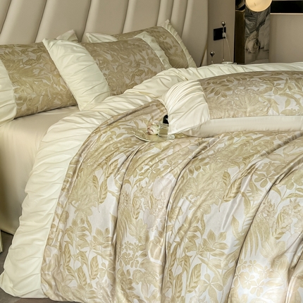 91家纺网 家纺一手货源 找家纺 （总）千希家纺 2025新款120克斜纹水洗棉数码印花拼接荷叶边工艺款四件套,阿弗罗,薄荷少女-粉,薄荷少女-绿,温莎古堡