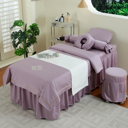千姿坊 2025新款床罩四件套-倾城 倾城-紫色