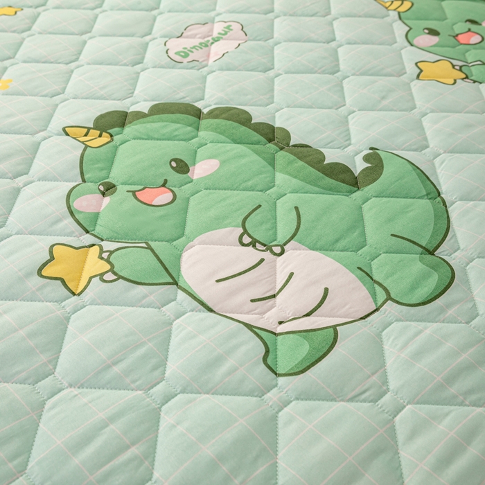 91家纺网 家纺一手货源 找家纺 云玲时尚 2025新款三防磨毛防水夹棉单人枕套 小恐龙