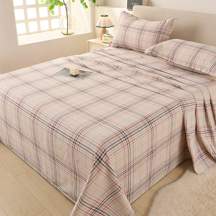 91家纺网 家纺一手货源 找家纺 润淳家居 2025新款老粗布三件套及单品 爱尚格 粉