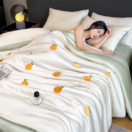 91家纺网 家纺一手货源 找家纺 （总）云棉坊2025新款水洗冰丝夏被四件套-满绣系列
