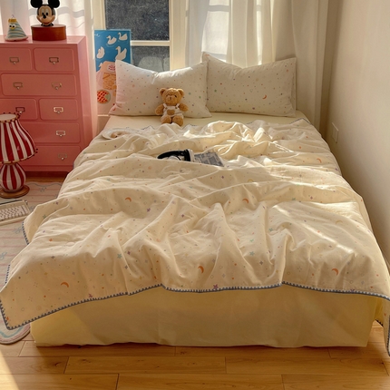 一加一 2025A类全棉有氧双层纱印花夏被 童趣星空