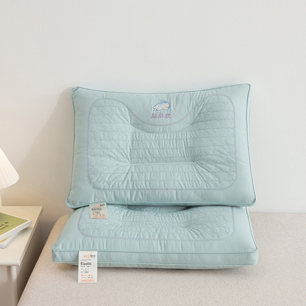 91家纺网 家纺一手货源 找家纺 萌番宝 2025新款卡通猫肚枕枕头枕芯 猫肚枕蓝绿