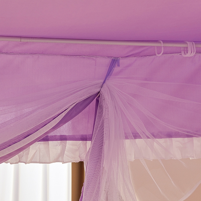 91家纺网 家纺一手货源 找家纺 锦逸家居 2025新款坐床式防摔遮光蚊帐 百年好合-遮光