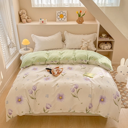 91家纺网 家纺一手货源 找家纺 （总）绵庭家纺 2025新款12868全棉套件单品系列二单被套