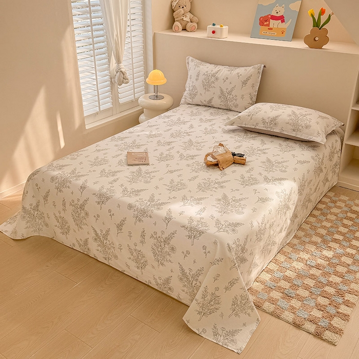 91家纺网 家纺一手货源 找家纺 绵庭家纺 2025新款12868全棉套件单品系列二单床单 苏夏觅影