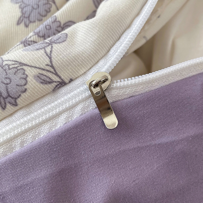 91家纺网 家纺一手货源 找家纺 汣沐生活 2025新款针织棉印花款四件套 梦栀子