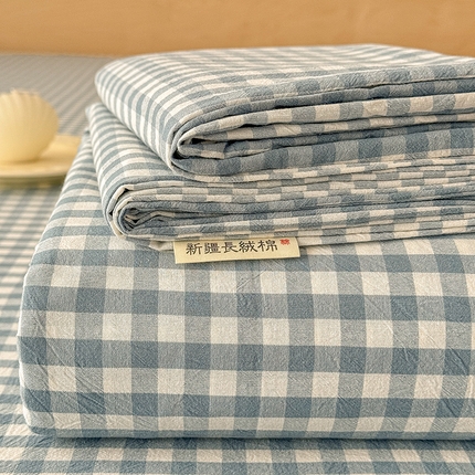 91家纺网 家纺一手货源 找家纺 （总）晓时候 2025新款100%全棉色织水洗棉床单全棉床单纯棉床单