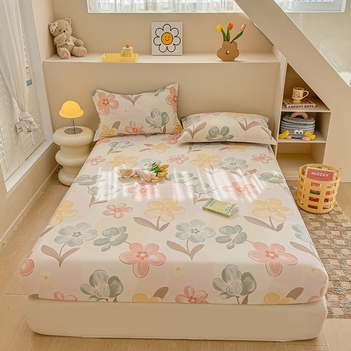 91家纺网 家纺一手货源 找家纺 2025新款12868全棉套件单品系列二单床笠 优朵