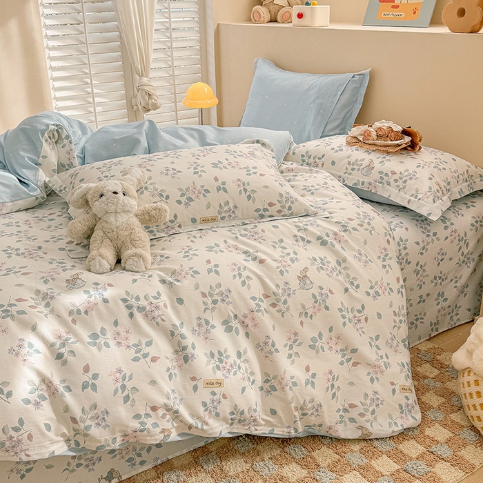 91家纺网 家纺一手货源 找家纺 绵庭家纺 2025新款12868全棉套件单品系列二四件套 温暖思绪