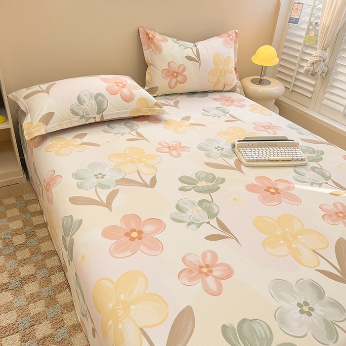 91家纺网 家纺一手货源 找家纺 绵庭家纺 2025新款12868全棉套件单品系列二单床单 优朵