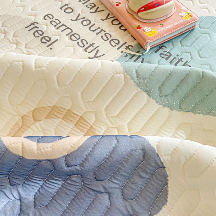 91家纺网 家纺一手货源 找家纺 富馨莱 2025新款A类凉感丝空气纤维凉席学生款 幻影