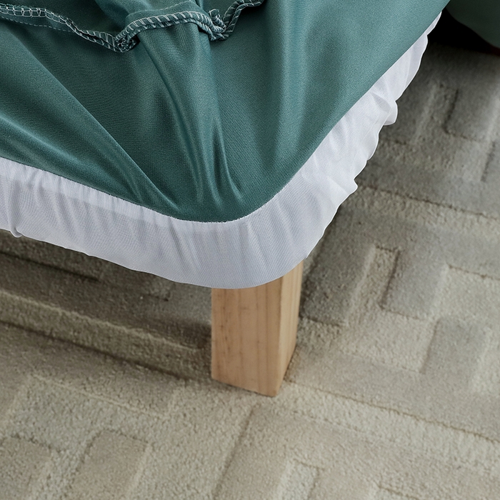 91家纺网 家纺一手货源 找家纺 千姿坊 2025新款床罩四件套-倾城 倾城-孔雀绿