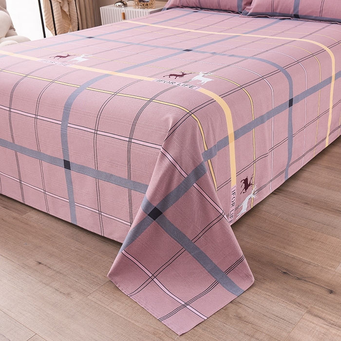 91家纺网 家纺一手货源 找家纺 润淳家居 2025新款老粗布三件套及单品 格鹿 豆沙