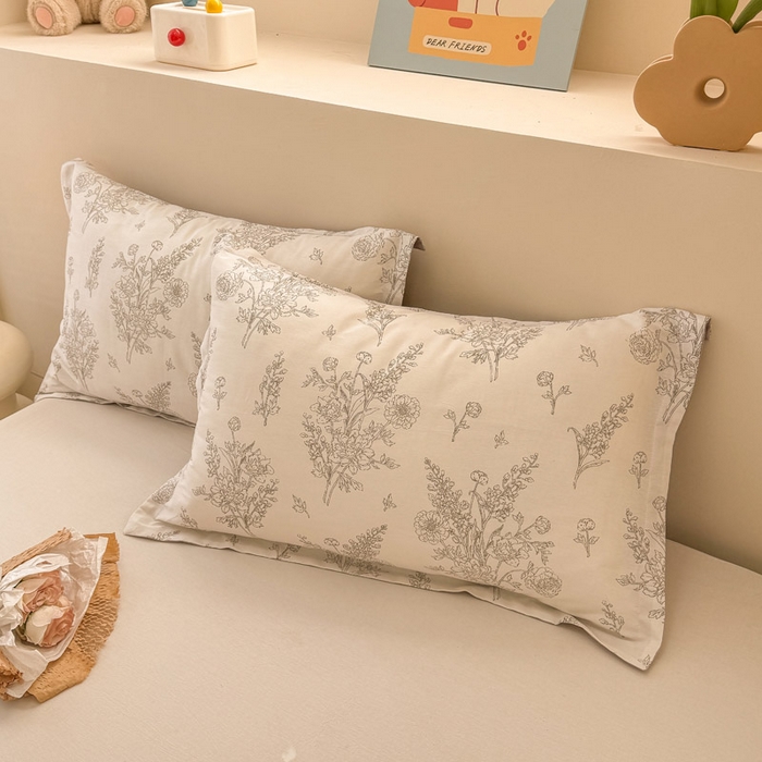 91家纺网 家纺一手货源 找家纺 绵庭家纺 2025新款12868全棉套件单品系列二单枕套 苏夏觅影