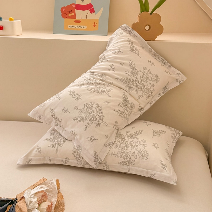 91家纺网 家纺一手货源 找家纺 绵庭家纺 2025新款12868全棉套件单品系列二单枕套 苏夏觅影