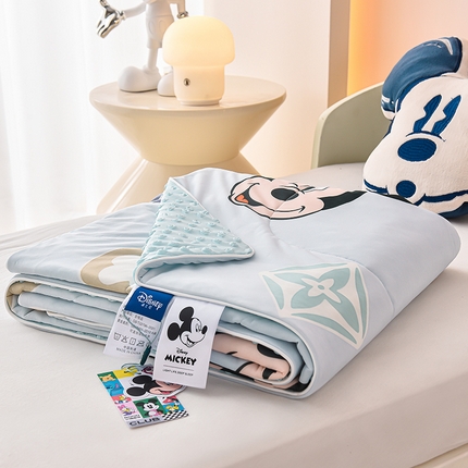 嗨生活 2025年迪士尼凉感丝冰豆豆被 夏被 夏凉被 儿童夏被 幼儿园夏被 直播首选 淘气米奇